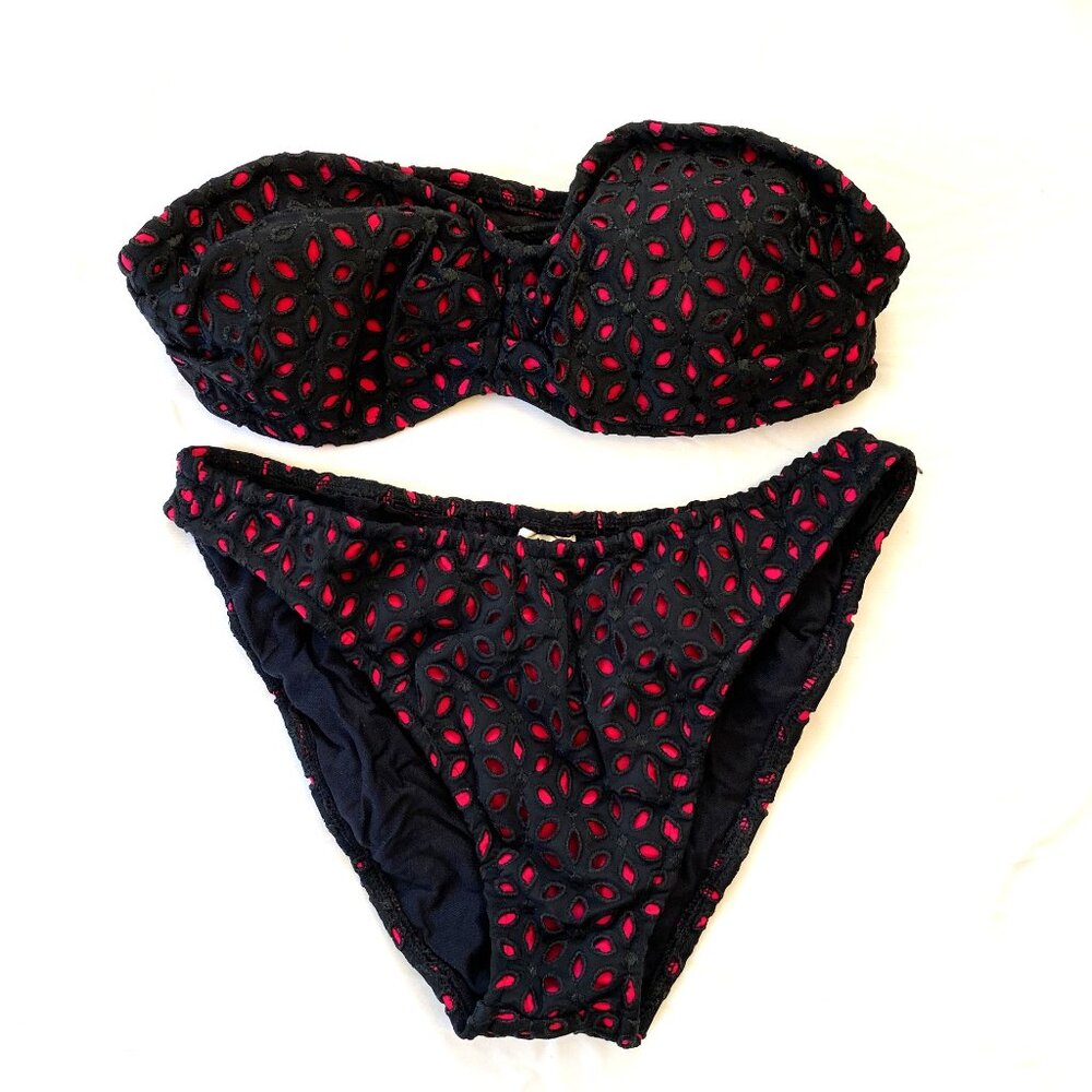 Belafigura Strapless Black/Pink Bikini